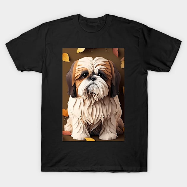 Super Cute Shih Tzu Portrait T-Shirt by KoolArtDistrict